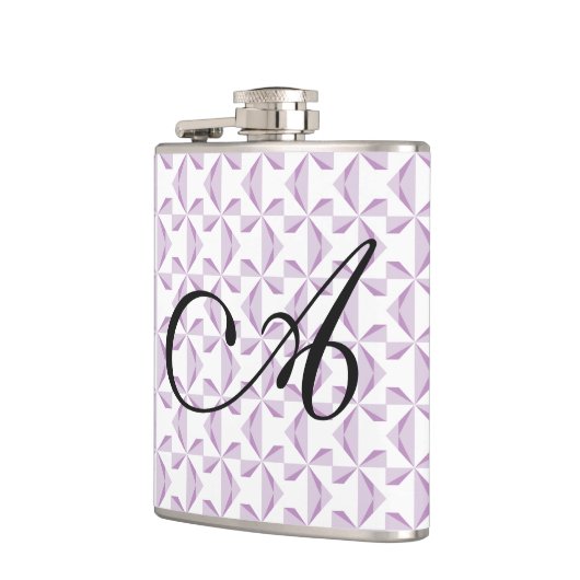 Personalisierte Lila Pinwheels Flachmann (Links)