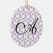 Personalisierte Lila Pinwheels Keramikornament (Rechts)