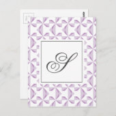 Personalisierte Lila Pinwheels Postkarte (Vorne/Hinten)