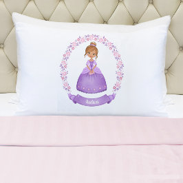 Personalisierte Lila Princess Pillowcase Kissenbezug