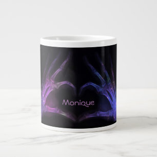 Personalisierte Lila Röntgenbilder formen ein Her Jumbo-Tasse