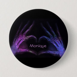 Personalisierte lila Röntgenstrahl-Finger bilden Button