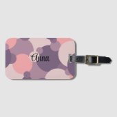 Personalisierte lila-rosa Moleküle Gepäckmarke Gepäckanhänger (Vorderseite (Horizontal))
