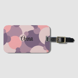 Personalisierte lila-rosa Moleküle Gepäckmarke Gepäckanhänger