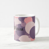Personalisierte lila-rosa Moleküle Kaffeetasse (VorderseiteRechts)