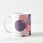 Personalisierte lila-rosa Moleküle Kaffeetasse (Links)