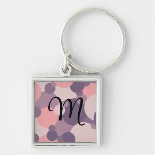 Personalisierte lila-rosa Moleküle Schlüsselanhäng Schlüsselanhänger (Vorne)