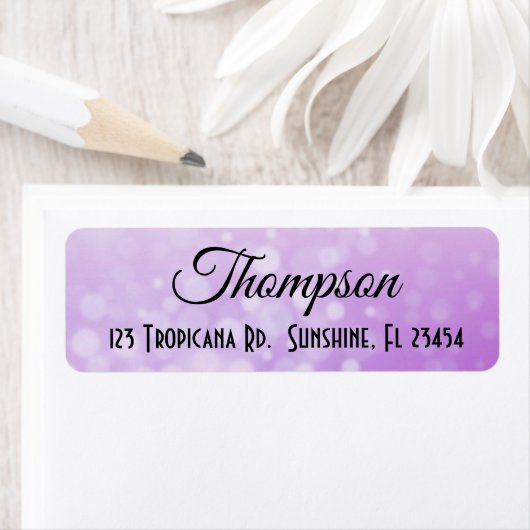 Personalisierte Lila Rücksendeadresse (Insitu)