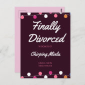 Personalisierte Lila Scheidung Einladungskarte Par (Vorne/Hinten)
