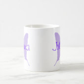 Personalisierte Lila Schmetterlingsform Kaffeetasse (Mittel)