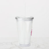 Personalisierte Lila Schutzkappe Acryltrinkbecher (Rechts)