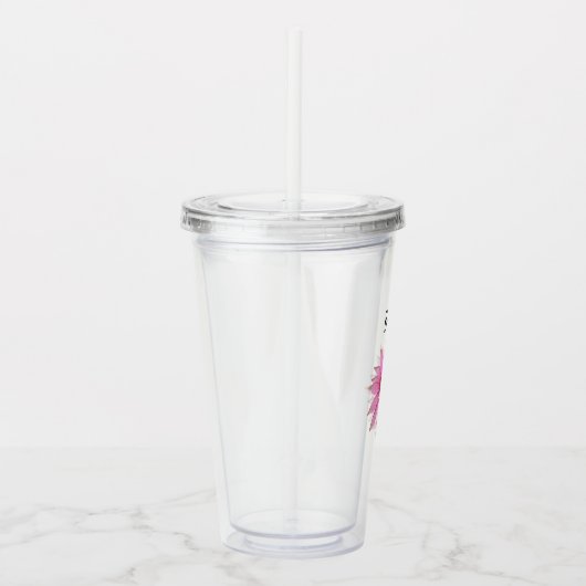 Personalisierte Lila Schutzkappe Acryltrinkbecher (Rechts)