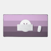 Personalisierte Lila Streifen Monogramm Schreibtischunterlage (Tastatur & Maus)