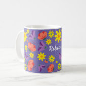 Personalisierte Lila Tasse (Vorderseite Links)