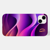 Personalisierte Lila- und Orangenwaagen Case-Mate iPhone Hülle (Rückseite (Horizontal))
