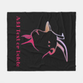 Personalisierte Lila und rosafarbene Ziege Fleecedecke (Vorderseite (Horizontal))