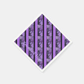 Personalisierte, Lila und schwarz gestreifte Neape Serviette (Ecke)