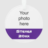 Personalisierte lila und schwarze ornament (Rückseite)