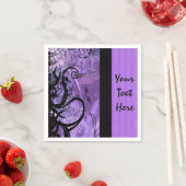 Personalisierte Lila und schwarzgotische Muster Na Serviette (Beispiel)