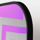 Personalisierte Lila und Silber Pickleball Schläger (Linke Seite)