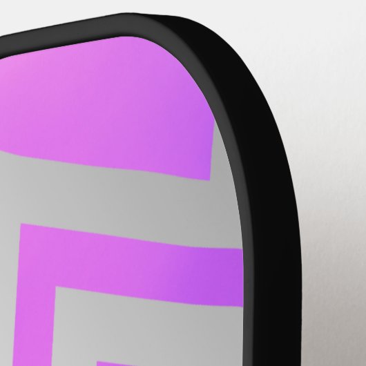 Personalisierte Lila und Silber Pickleball Schläger (Linke Seite)