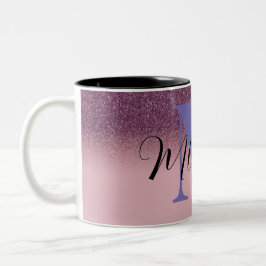 Personalisierte Lila Vintage Geschenke Zweifarbige Tasse