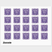 Personalisierte Lila Violet Daisy Quadratischer Aufkleber (Blatt)
