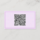 Personalisierte lila Visitenkarten mit QR-Code Visitenkarte (Rückseite)