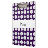 Personalisierte lila Volleybalnamensbälle Klemmbrett (Links)