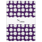 Personalisierte lila Volleybalnamensbälle Klemmbrett (Rückseite)
