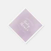 Personalisierte Lila Wasserfarben Kinderdusche Serviette (Ecke)