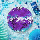 Personalisierte Lila Waves Fluid Art Geburtstag Pappteller (Party)