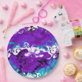 Personalisierte Lila Waves Fluid Art Geburtstag Pappteller (Party)
