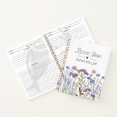 Personalisierte Lila Wildblume Blumenrezeptur Buch (Innenseite)