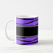 Personalisierte lila Zebranamensstreifen Kaffeetasse (Links)