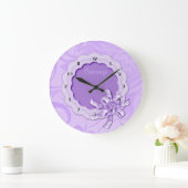 Personalisierte Lilac-Skalierung Große Wanduhr (Zuhause)