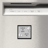 Personalisierte Lilie Black und Silver Magnet (In Situ (Geschirrspüler))