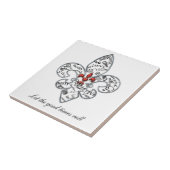 Personalisierte Lilien-Heartfelt Ausdrücke Fliese (Seite)