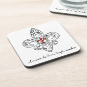 Personalisierte Lilien-Heartfelt Ausdrücke Untersetzer (Linke Seite)