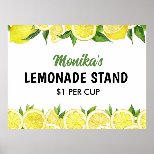 Personalisierte Limonade Poster (Vorne)