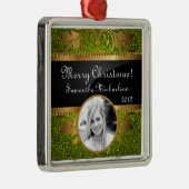 Personalisierte Limone Glitzer-Sequenzierung für b Ornament Aus Metall (Rechts)