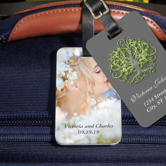 Personalisierte Limone Swirl Tree Roots von Liebe Gepäckanhänger