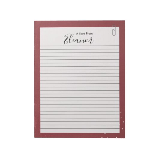 Personalisierte Linde Notizblock (Rotiert)