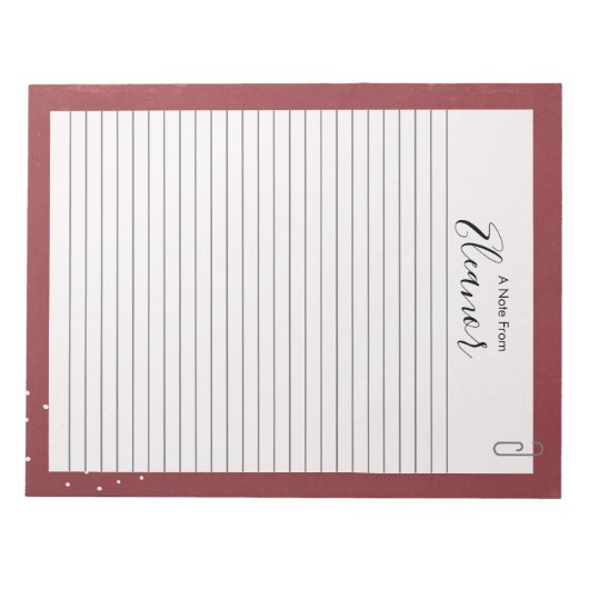 Personalisierte Linde Notizblock (Vorderseite)