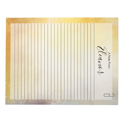 Personalisierte Linde Notizblock (Vorderseite)