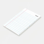 Personalisierte Lined School Notebook-Post-it N Post-it Klebezettel (angewinkelt)