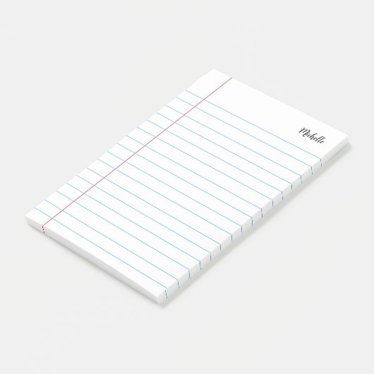 Personalisierte Lined School Notebook-Post-it N Post-it Klebezettel (angewinkelt)