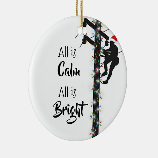 Personalisierte Lineman/Linemen Weihnachtsschmuck (Rechts)