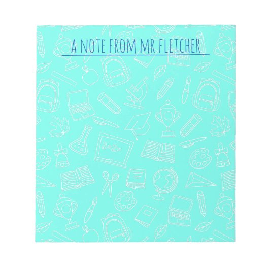 Personalisierte Linie Zeichnend Schulmaterial Must Notizblock (Vorderseite)