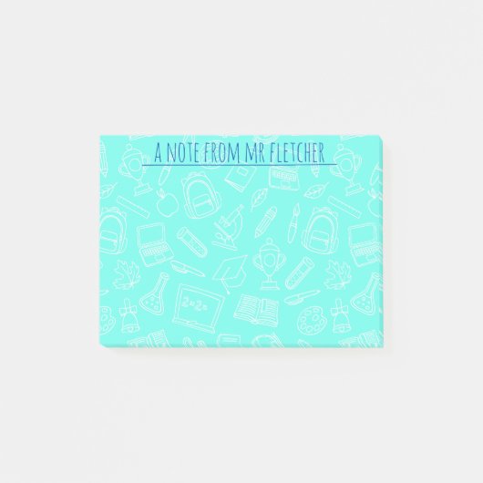 Personalisierte Linie Zeichnend Schulmaterial Must Post-it Klebezettel (Vorderseite)